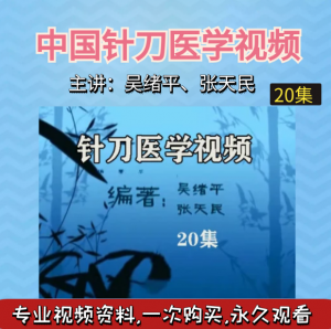 中国针刀医学大型视听教材吴绪平张天民小针刀视频教程20集-百度网盘下载-中医教程博客