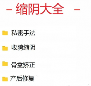 产后骨盆修复矫正收胯缩阴手法视频教程大全-百度网盘下载-中医教程博客
