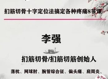 李强扪筋切骨十字定位法搞定各种疼痛高清视频教程-百度网盘下载-中医教程博客