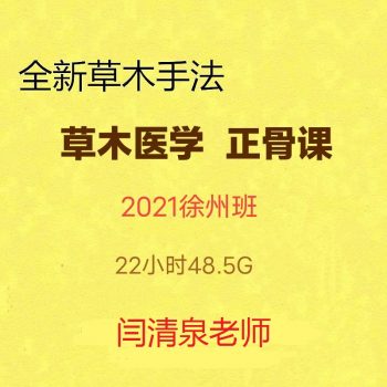 2021草木医学闫清泉徐州班正骨线下22小时视频教程-百度网盘下载-中医教程博客