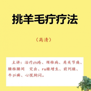 挑羊毛疔疗法针法针刺穴位经络经脉中医视频教程-百度网盘下载-中医教程博客