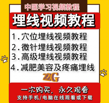 穴位埋线微针埋线高级埋线减肥美容及疼痛埋线视频教程-百度网盘下载-中医教程博客