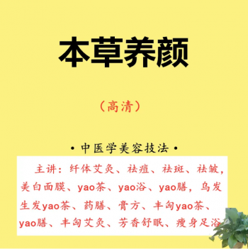 2021艾灸美容本草养颜乌发中医调理按摩中医药美容技法高清视频教程-百度网盘下载-中医教程博客