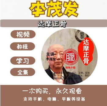 李茂发达摩正骨108手正骨整脊达摩针法视频教程-百度网盘下载-中医教程博客