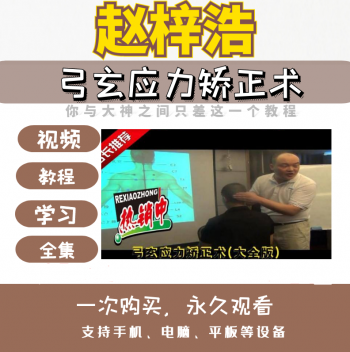 赵梓浩弓玄应力矫正术颈腰肩腿培训视频教程全集-百度网盘下载-中医教程博客