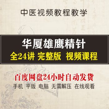 华厦雄鹰精针中医诊断自学入门视频教程全24讲完整版-百度网盘下载-中医教程博客