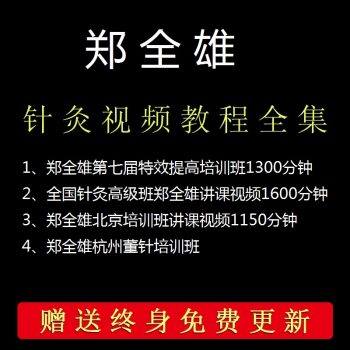 郑全雄董氏奇穴针灸提高培训班针灸高级班经典视频教程-百度网盘下载-中医教程博客