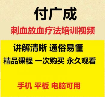 付广成刺血疗法培训课程督脉刺血掌诊讲课视频教程合集-百度网盘下载-中医教程博客