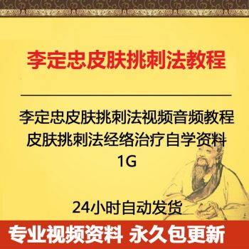 李定忠皮肤挑刺法视频音频教程皮肤挑刺法经络治疗自学资料百度网盘下载-中医教程博客