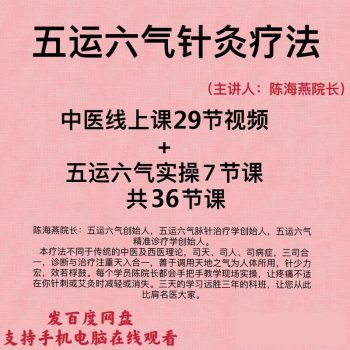 【2021陈海燕院长五运六气视频教程】针法治疗各种常见病-百度网盘下载-中医教程博客