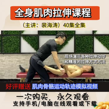 裴海涛全身肌肉精准动作拉伸疗法40讲高清视频教程百度网盘下载-中医教程博客
