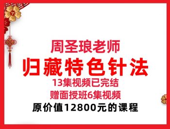 周圣琅《归藏特色针法》13集视频教程赠面授班百度网盘下载-中医教程博客