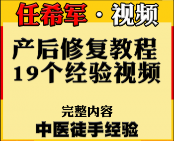 2021任希军产后修复课程实操高清视频教程-百度网盘下载-中医教程博客