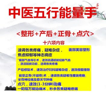 【中医五行能量手】整形+产后+正骨+点穴视频教程-百度网盘下载-中医教程博客