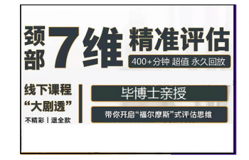 毕博士颈部7维精准评估视频教程网课-百度网盘下载-中医教程博客